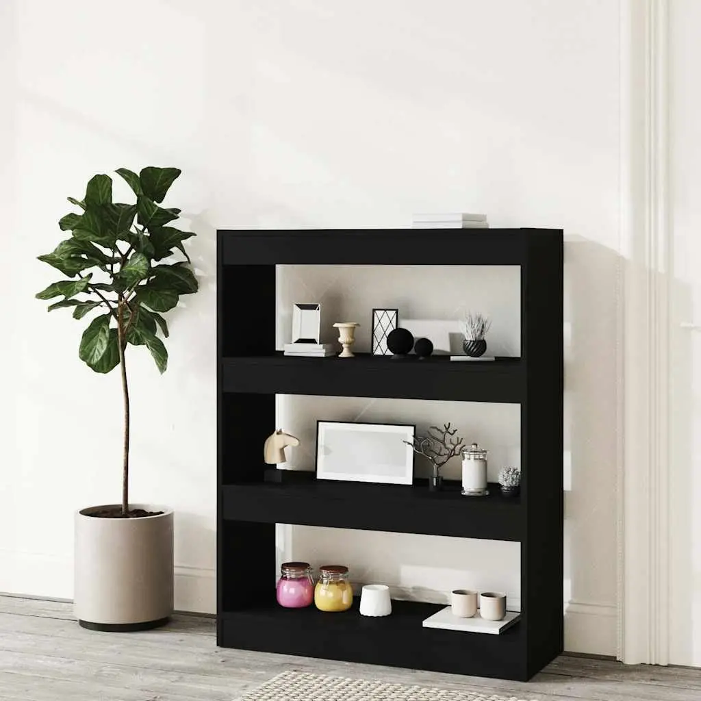 Black Book Cabinet Storage and Room Divider