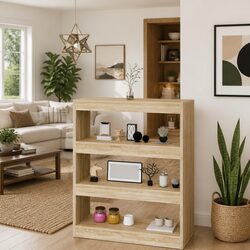 Brown Book Cabinet for Stylish Storage and Division