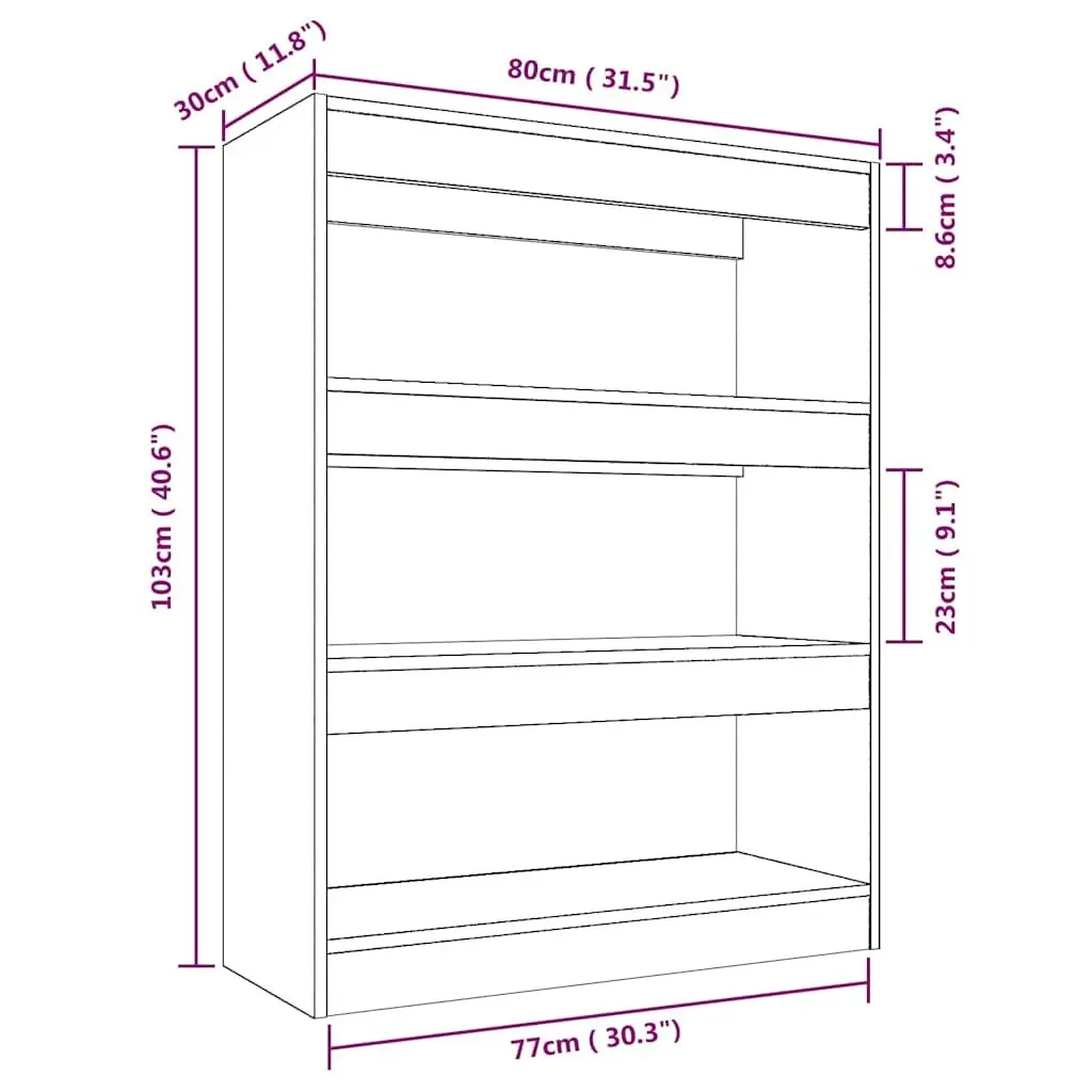 High Gloss White Book Cabinet Room Divider