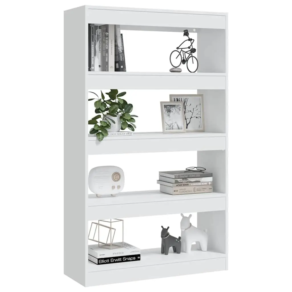 Book Cabinet Room Divider White 80x30x135cm Engineered Wood