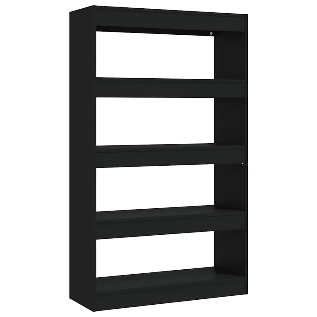 Wooden Book Cabinet Black Room Divider Shelving Unit Storage Organiser Display 80cm x 30cm x 135cm