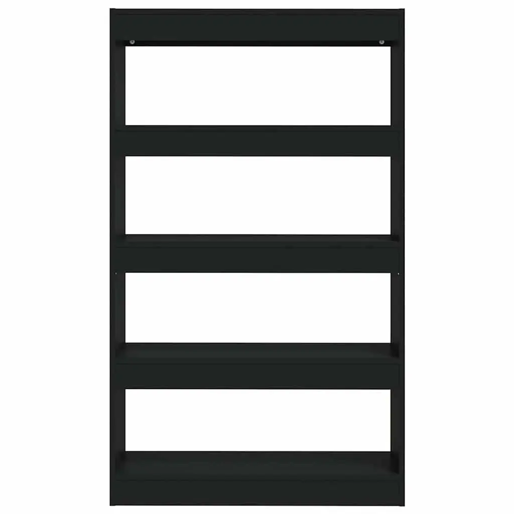 Wooden Book Cabinet Black Room Divider Shelving Unit Storage Organiser Display 80cm x 30cm x 135cm