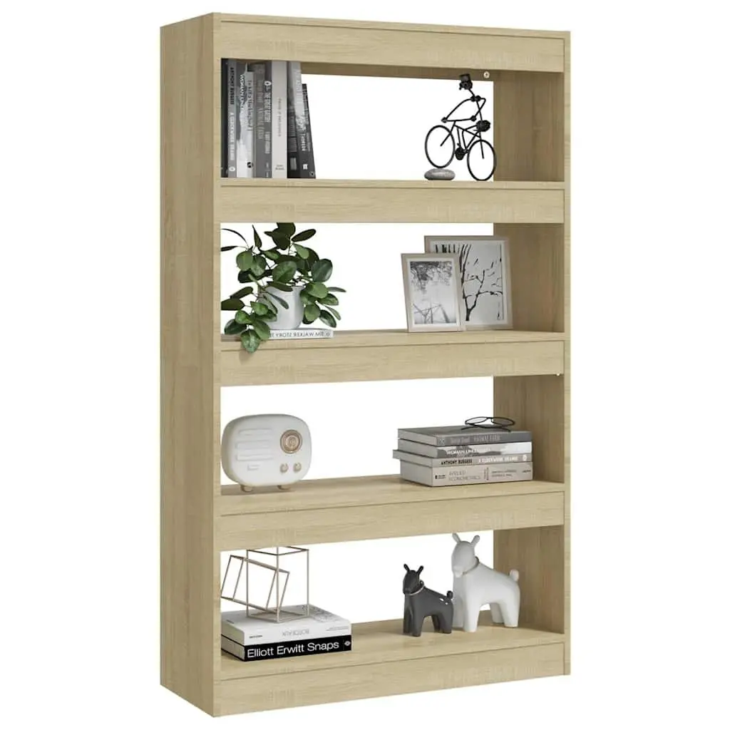 Book Cabinet Room Divider Storage Shelf Brown 80x30x135 cm Engineered Wood