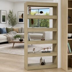 Elegant Brown Book Cabinet Room Divider 80x30x166cm