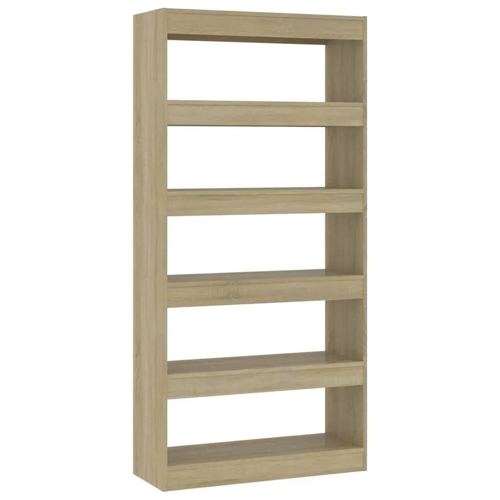 Book Cabinet Room Divider Shelf Storage Organiser 80x30x166cm Brown Engineered Wood