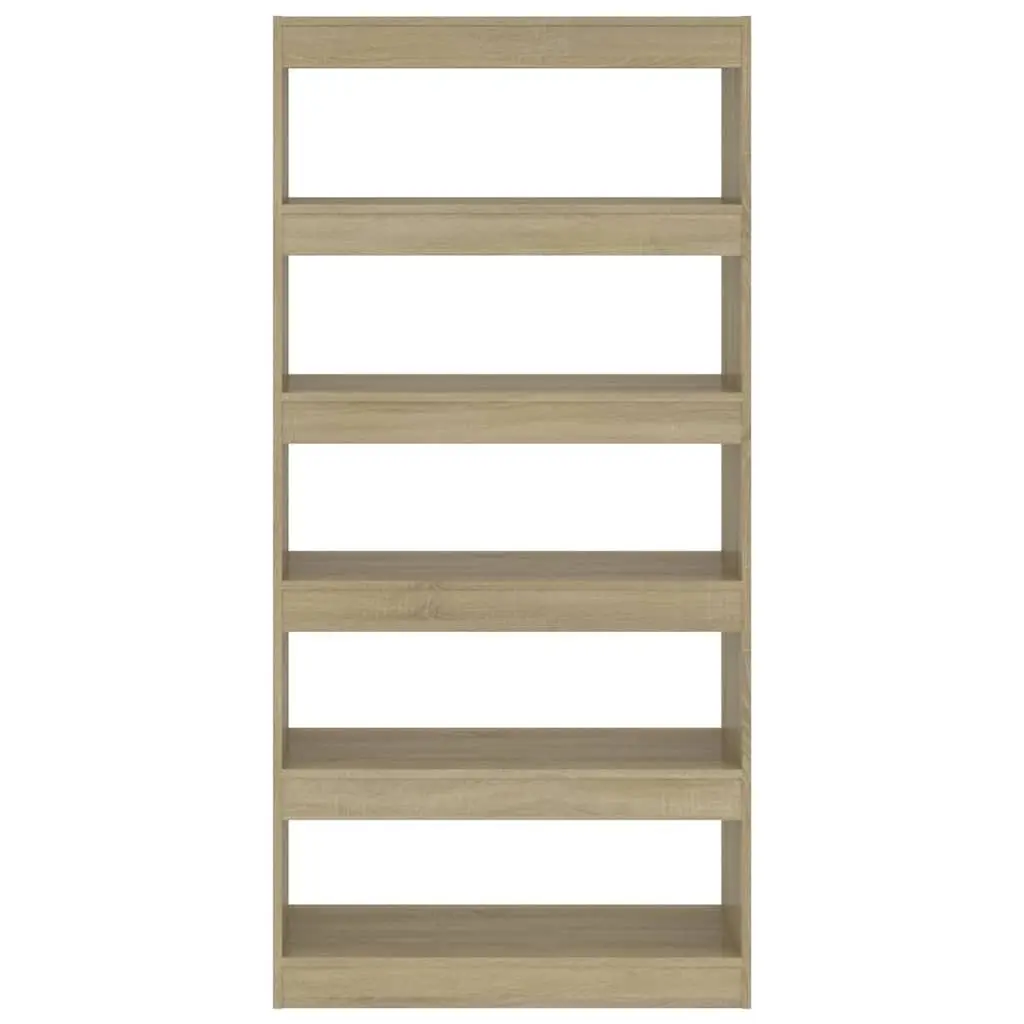 Book Cabinet Room Divider Shelf Storage Organiser 80x30x166cm Brown Engineered Wood