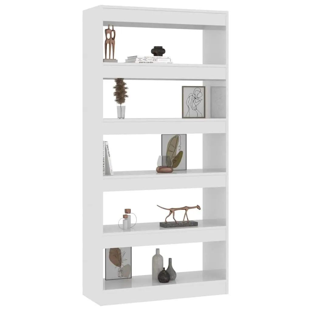 White High Gloss Book Cabinet Room Divider