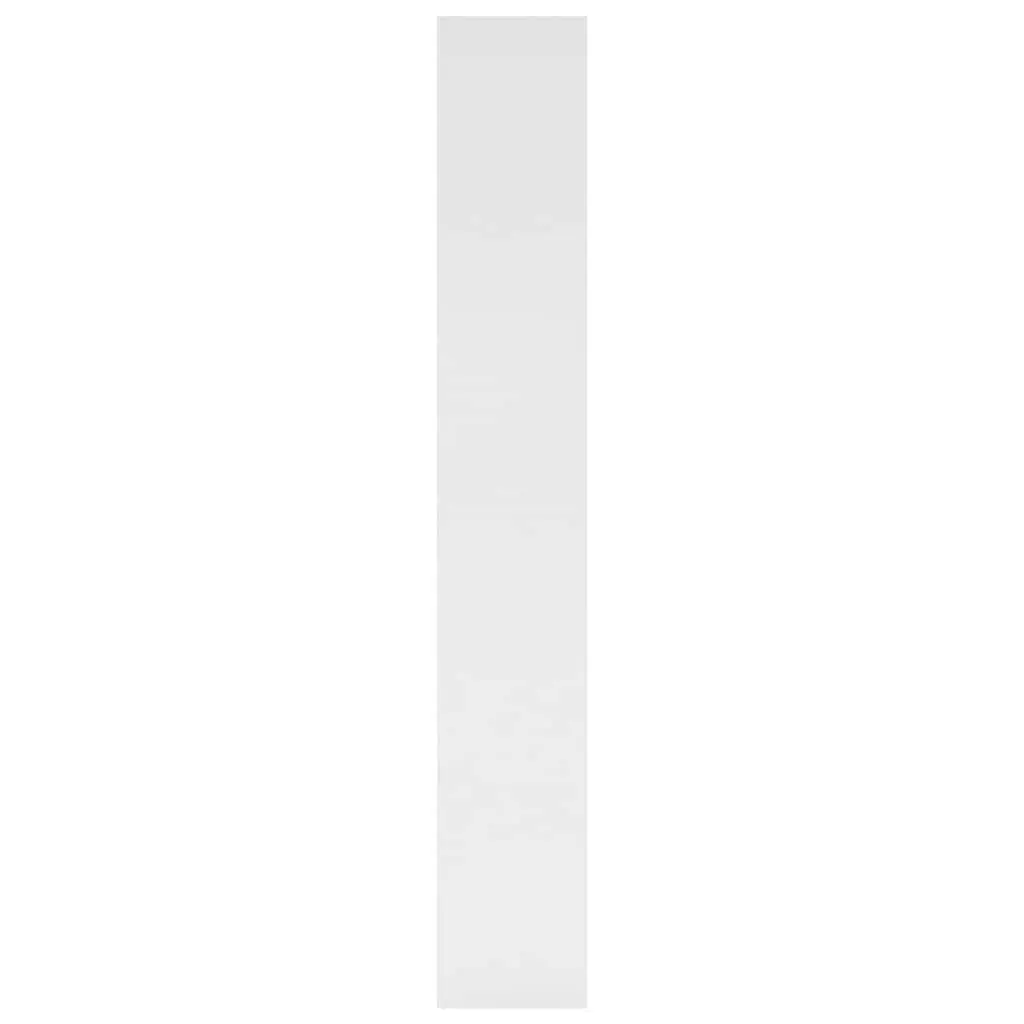 White Engineered Wood Book Cabinet Room Divider 80x30x198cm