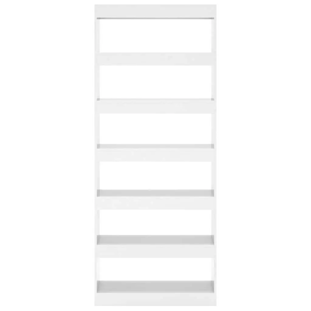 High Gloss White Book Cabinet Room Divider 80x30x198 cm
