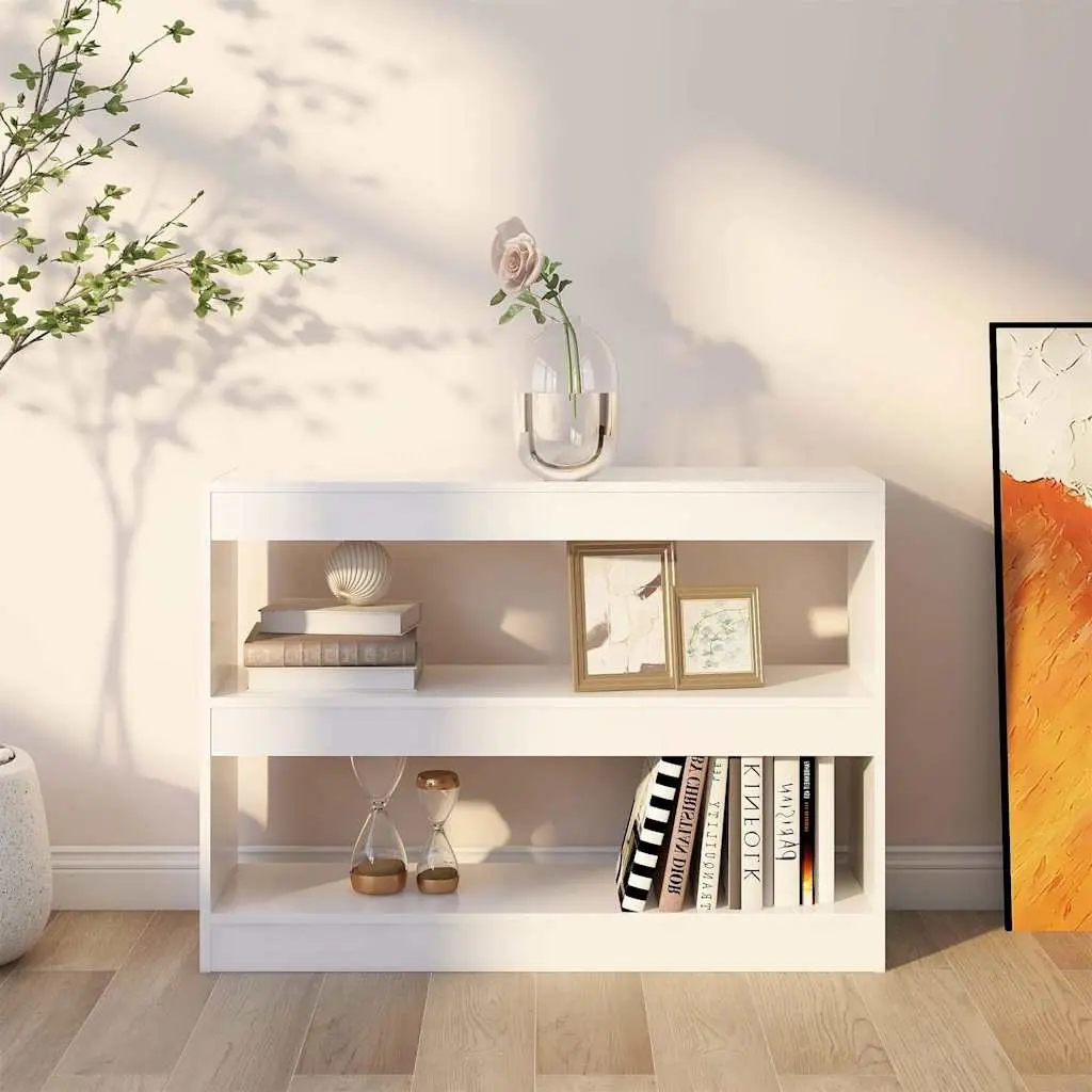 White Book Cabinet Room Divider Storage Unit