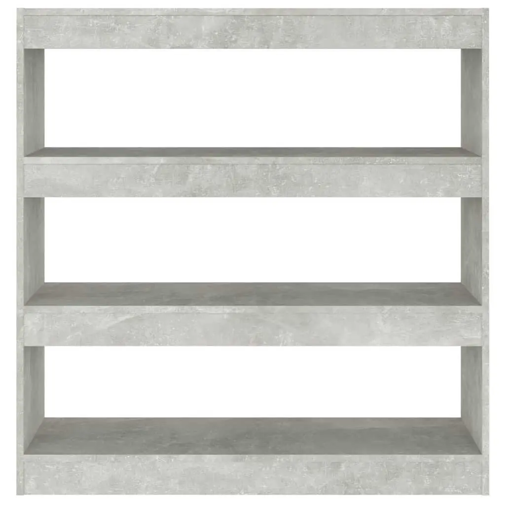 Grey Storage Shelf Room Divider Book Cabinet Living Space 100W x 30D x 103H cm