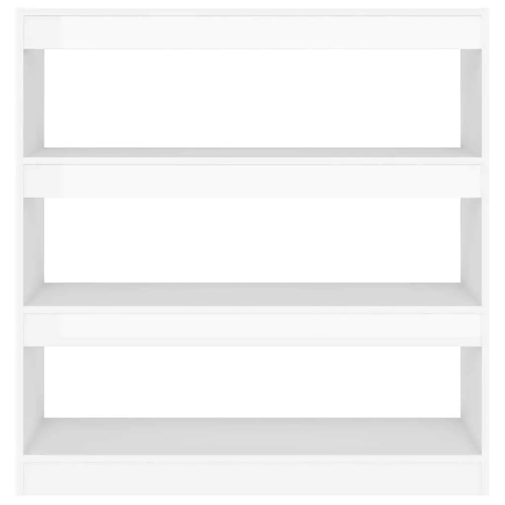 White High Gloss Book Cabinet Room Divider 100x30x103cm