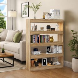 Brown Book Cabinet Room Divider and Storage Unit