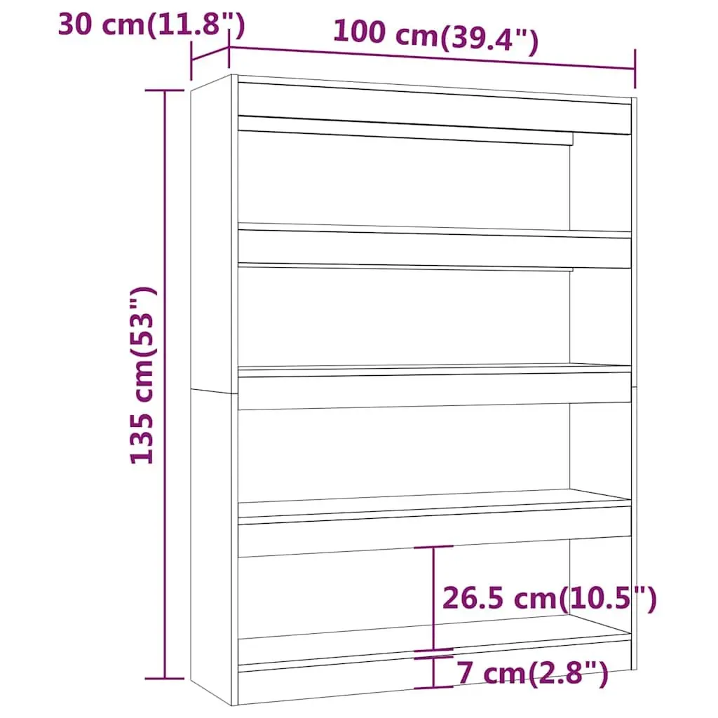 Brown Book Cabinet Room Divider and Storage Unit