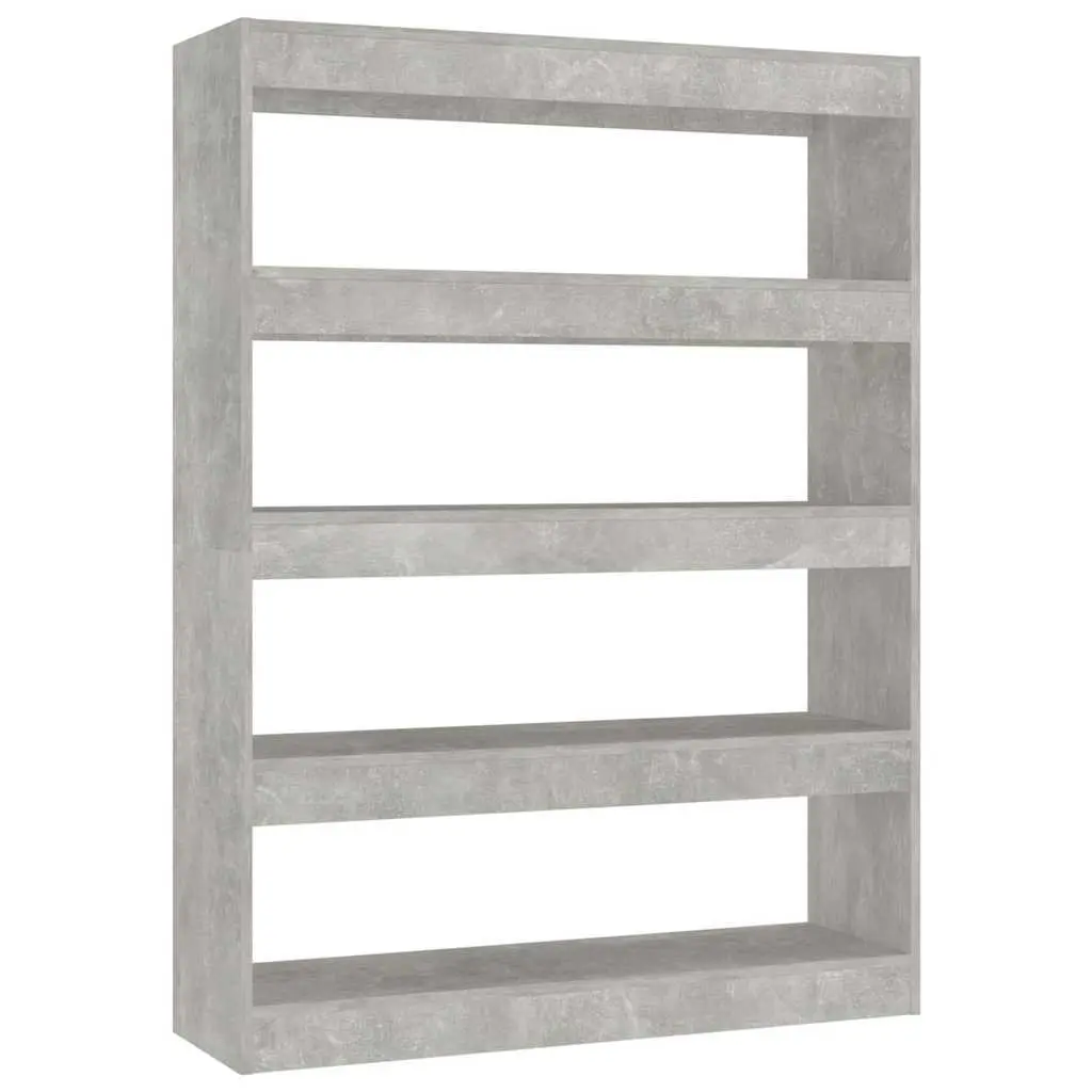 Grey Book Cabinet and Room Divider with Shelves