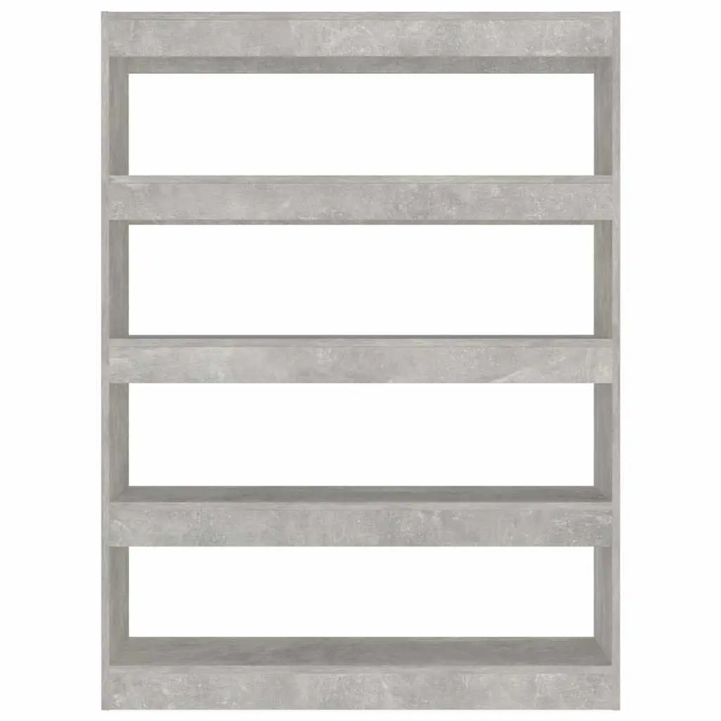 Grey Book Cabinet and Room Divider with Shelves