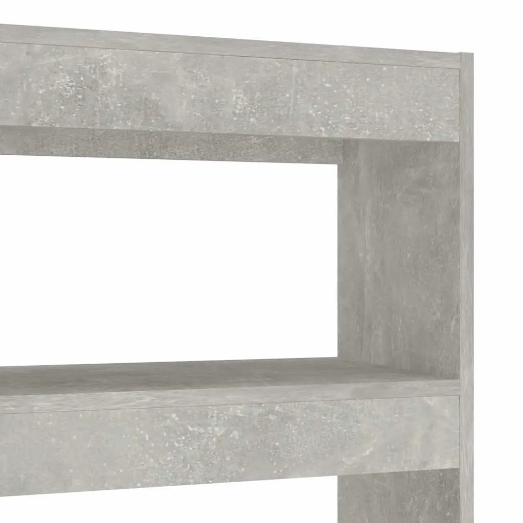 Grey Book Cabinet and Room Divider with Shelves
