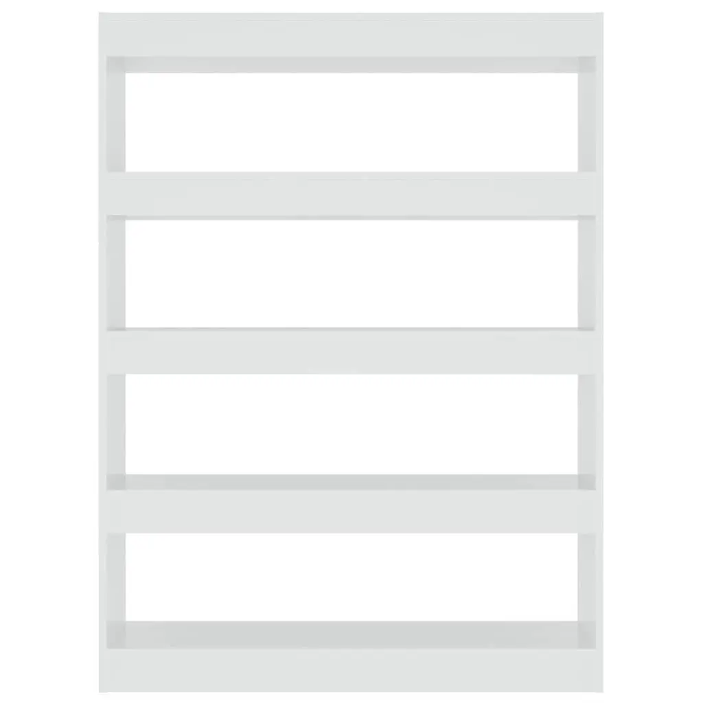 Book Cabinet Room Divider High Gloss White 100W x 30D x 135H cm Storage Shelving Unit