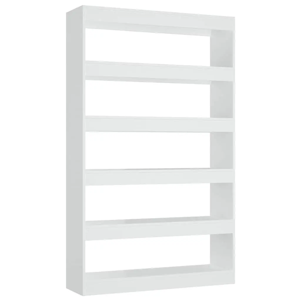 Wooden Book Cabinet White Room Divider Storage Shelving Unit 100x30x166cm