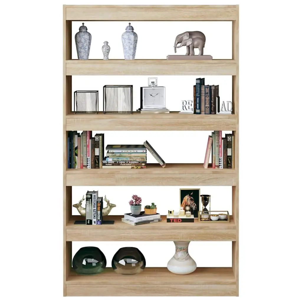 Book Cabinet Room Divider Shelving Unit Bookshelf Storage Organiser Brown Wooden 100W x 30D x 166H cm