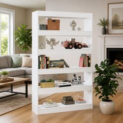 High Gloss White Wooden Book Cabinet for Room Division