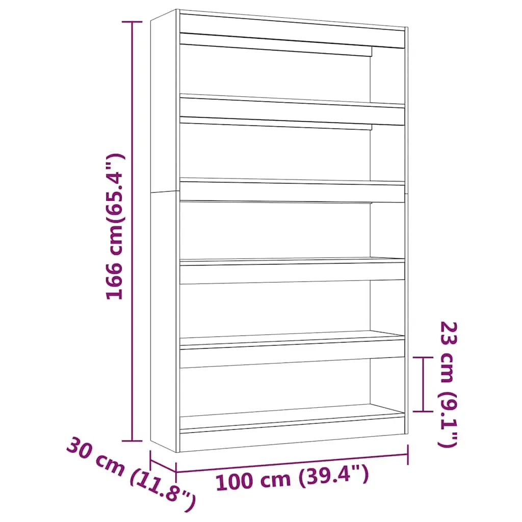 High Gloss White Wooden Book Cabinet for Room Division