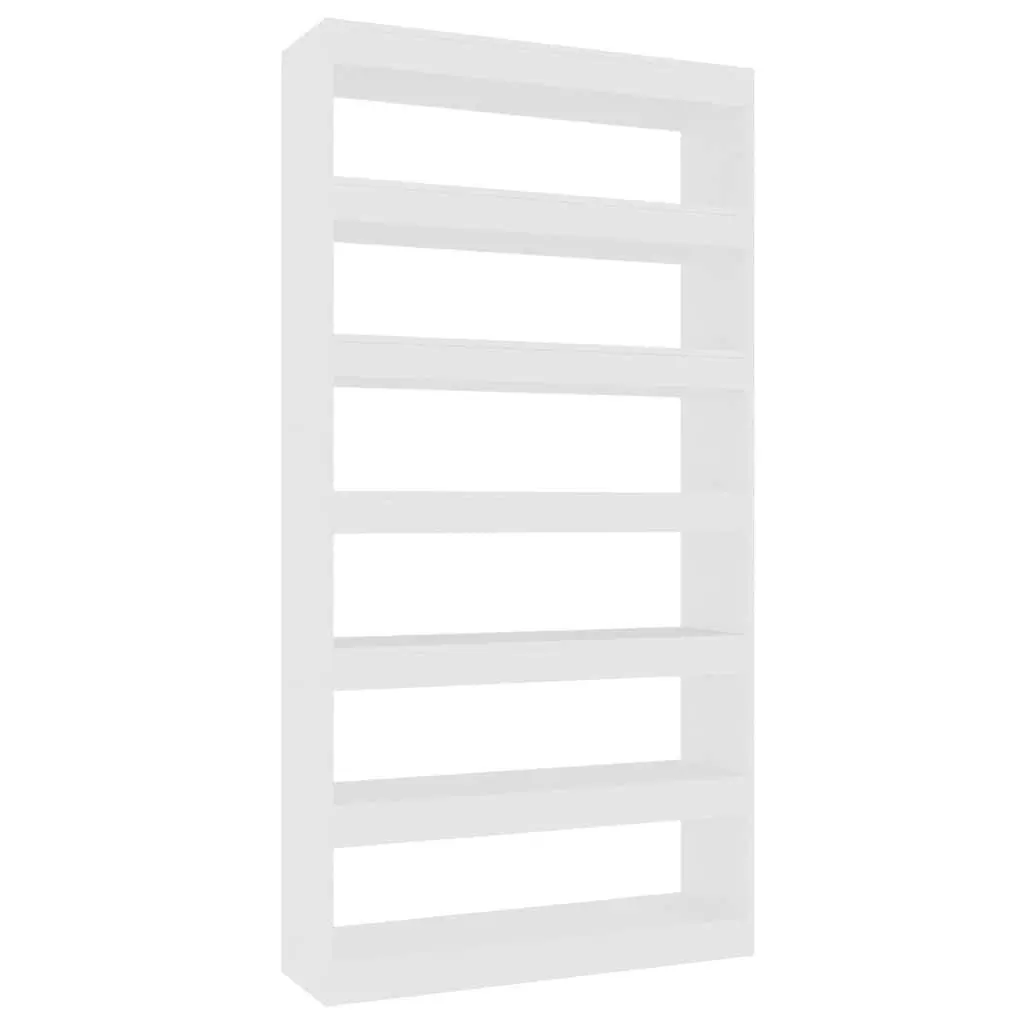 Book Cabinet White 100x30x198 cm Engineered Wood Room Divider Storage Organiser