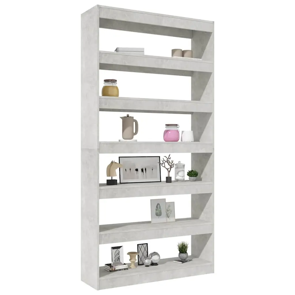 Grey Engineered Wood Book Cabinet Room Divider