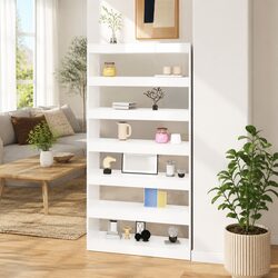 High Gloss White Book Cabinet and Room Divider