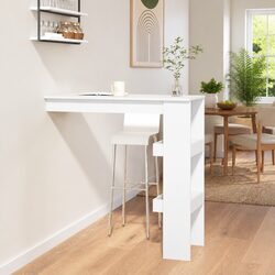 White Wall Bar Table for Dining and Storage