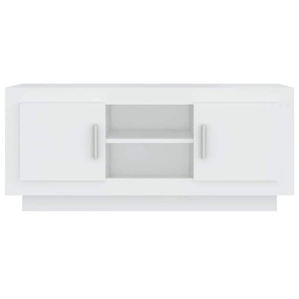TV Cabinet White 102x35x45 cm Engineered Wood Stereo Storage Unit