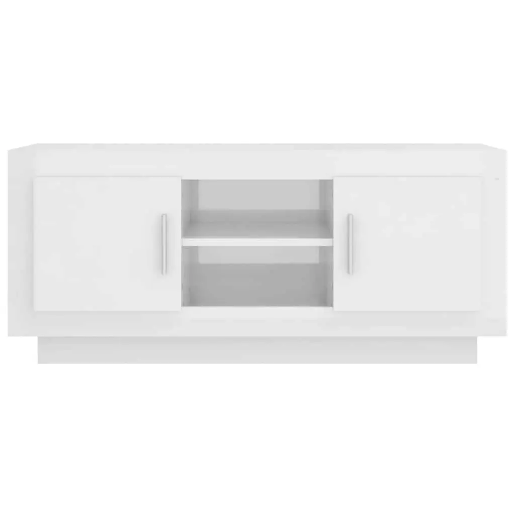 TV Cabinet White High Gloss Modern Storage Unit Media Stand Shelves Organiser