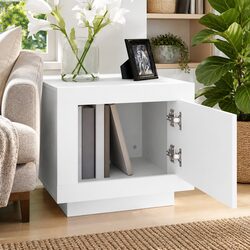 Elegant White Coffee Table with Storage for Living Room