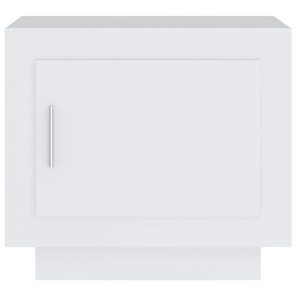 Coffee Table White Engineered Wood 51W x 50D x 45H cm Storage Cabinet Accent Furniture Living Room Couch Side Table