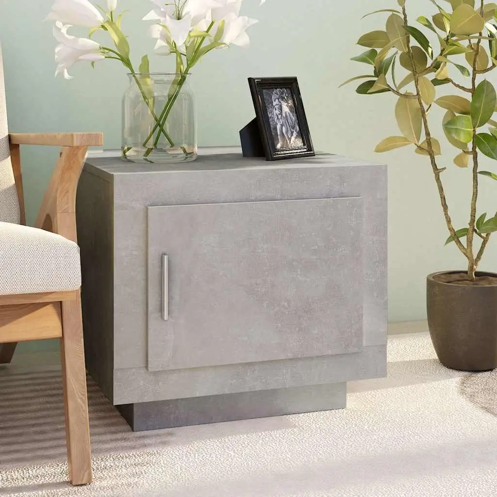 Coffee Table Grey 51x50x45 cm Engineered Wood Storage Door Accent Home Furniture