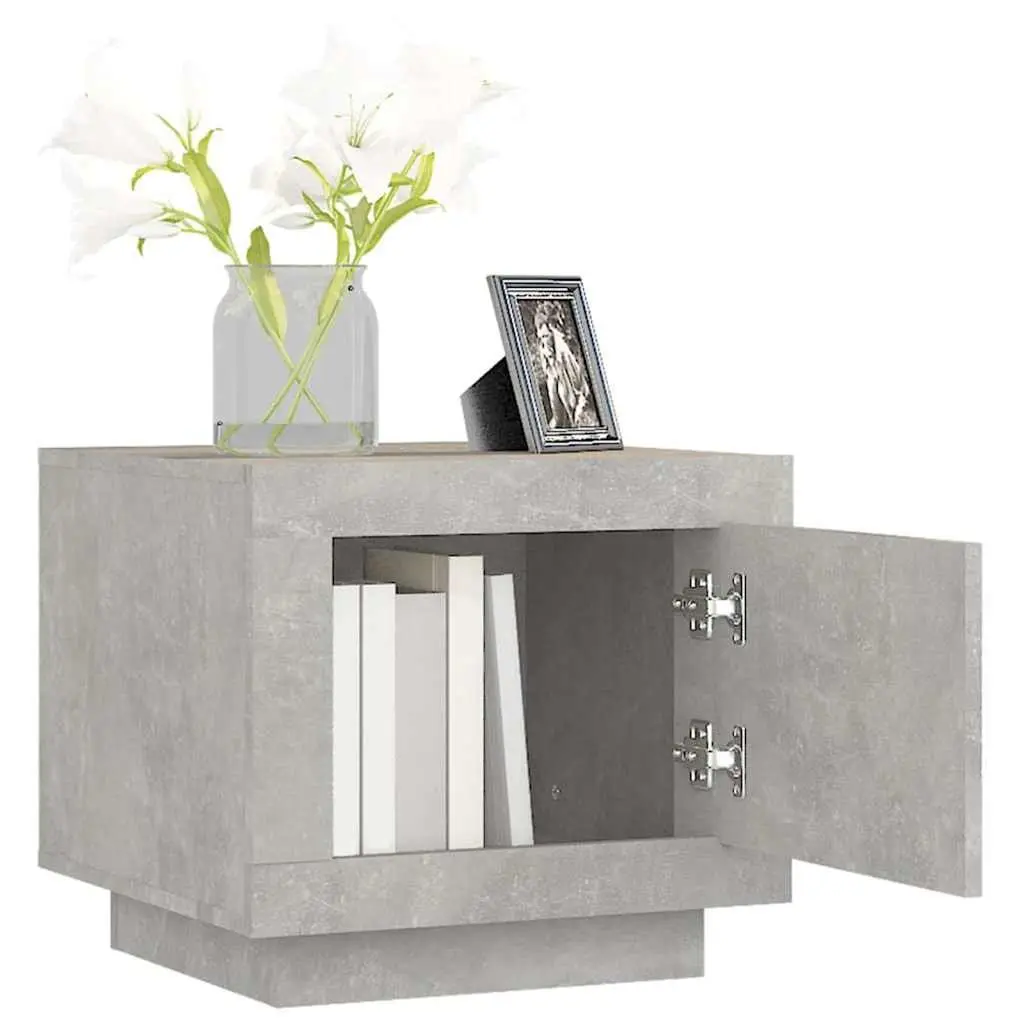 Coffee Table Grey 51x50x45 cm Engineered Wood Storage Door Accent Home Furniture