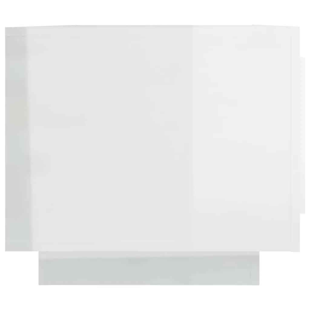 White High Gloss Coffee Table with Storage for Living Room