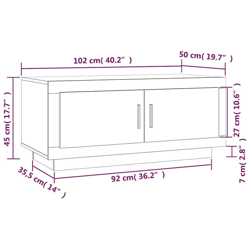 White High Gloss Coffee Table with Storage for Living Room