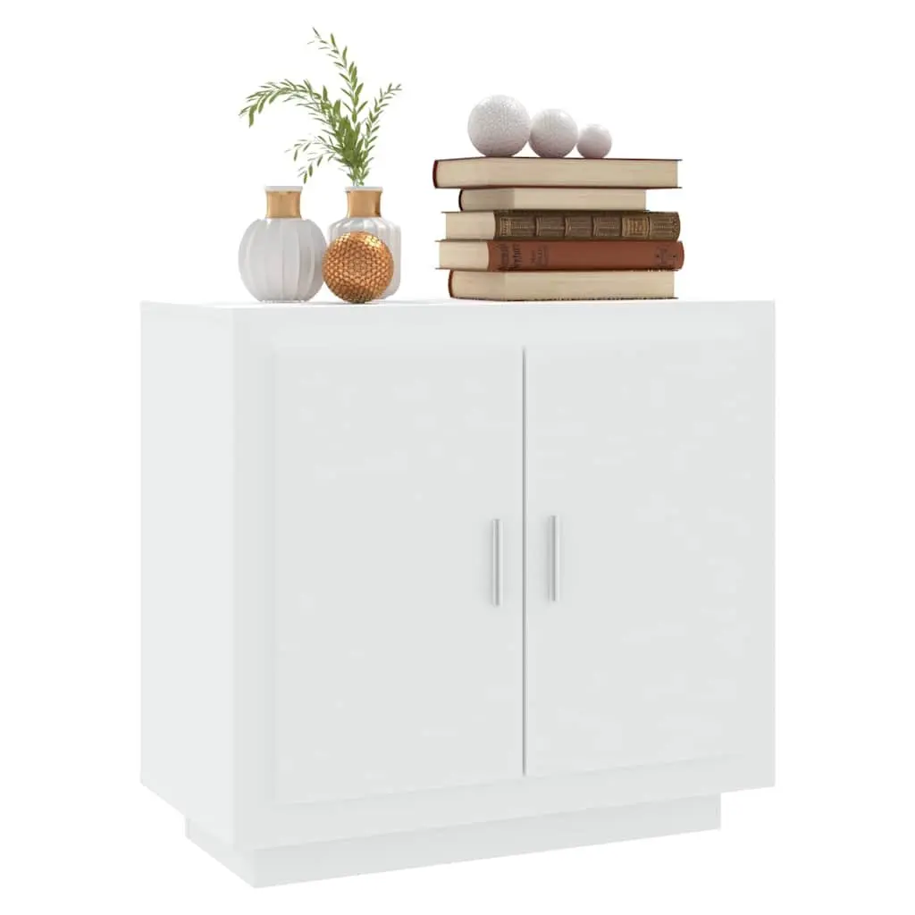 White Sideboard Storage Cabinet 80x40x75 cm