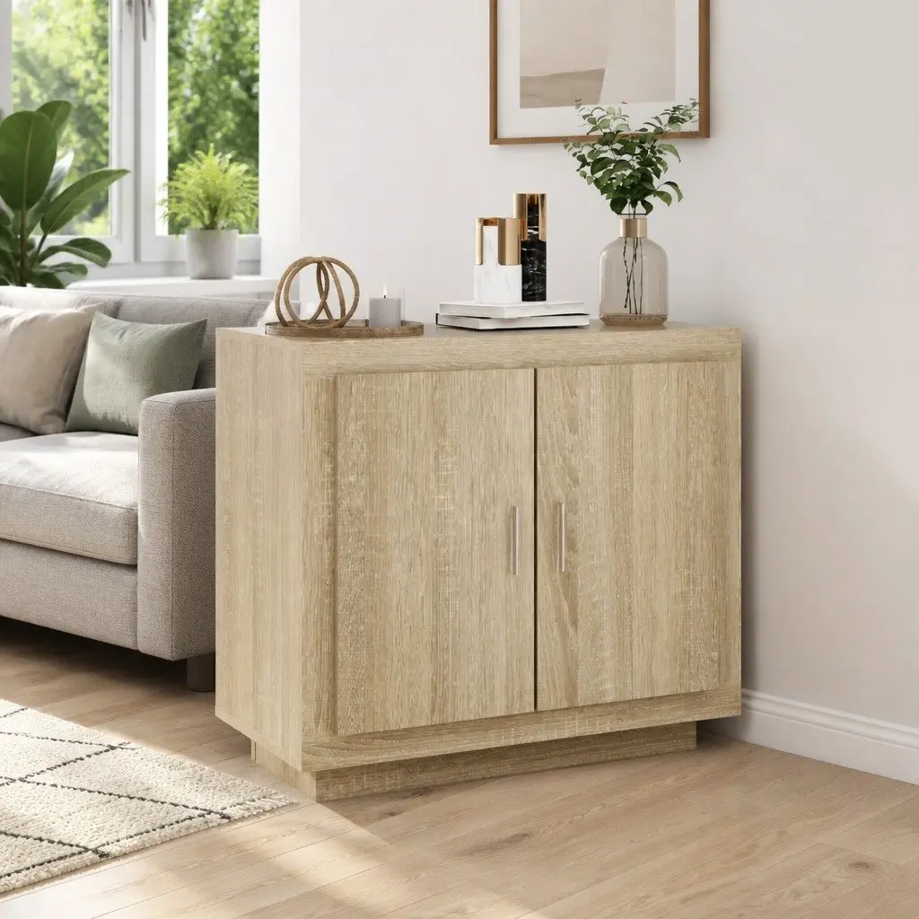 Sonoma Oak Sideboard 80x40x75 cm Storage Cabinet