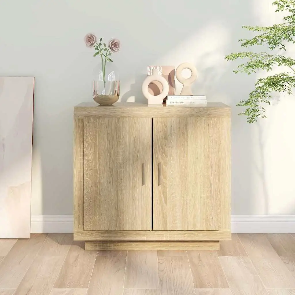 Sonoma Oak Sideboard 80x40x75 cm Storage Cabinet