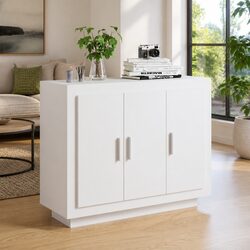 Elegant White Sideboard Storage Cabinet for Living Spaces