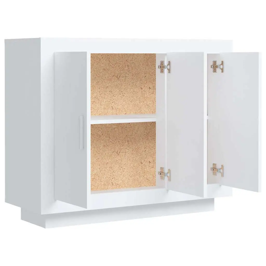 Sideboard White Storage Cabinet 92 x 35 x 75 cm Engineered Wood