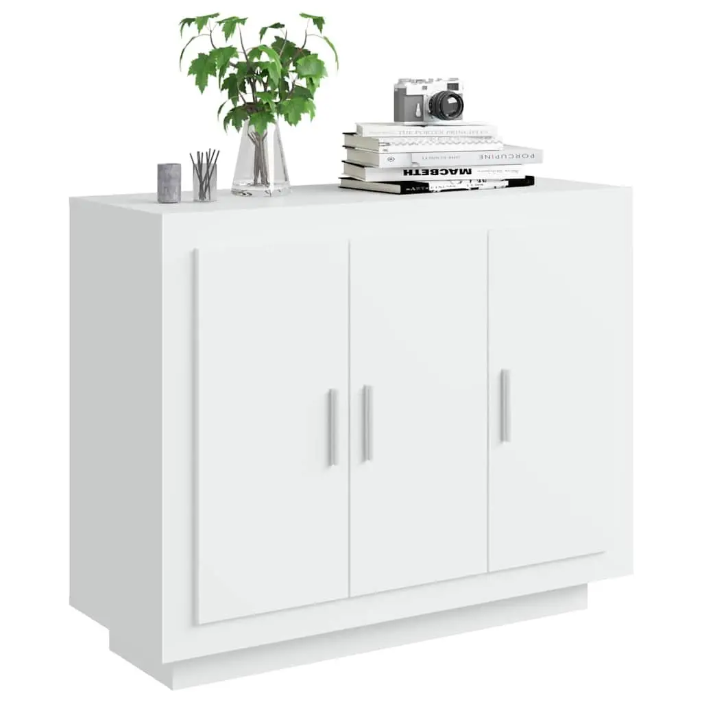 Sideboard White Storage Cabinet 92 x 35 x 75 cm Engineered Wood