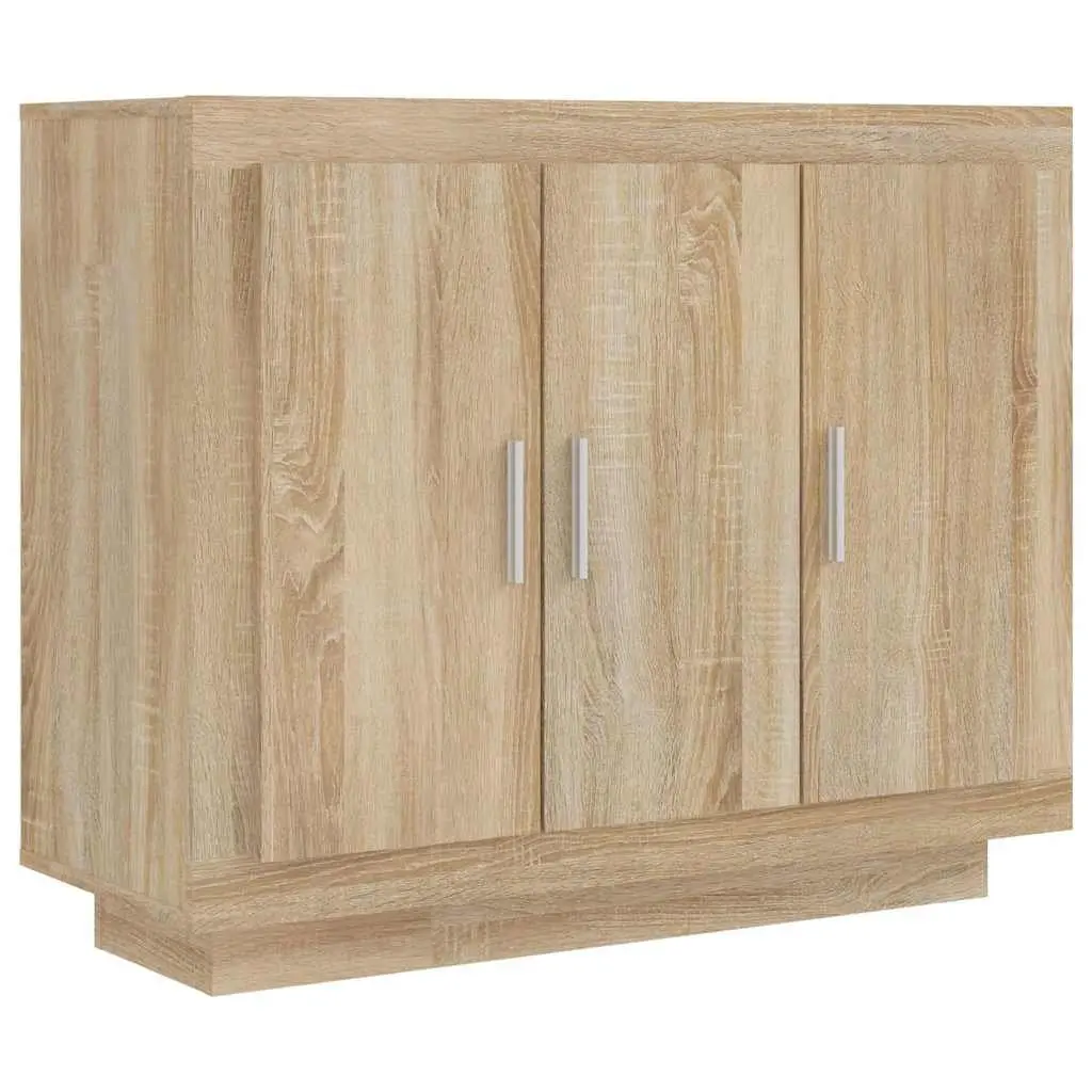 Sideboard Cabinet Brown 92x35x75 cm Engineered Wood Living Room Storage Furniture