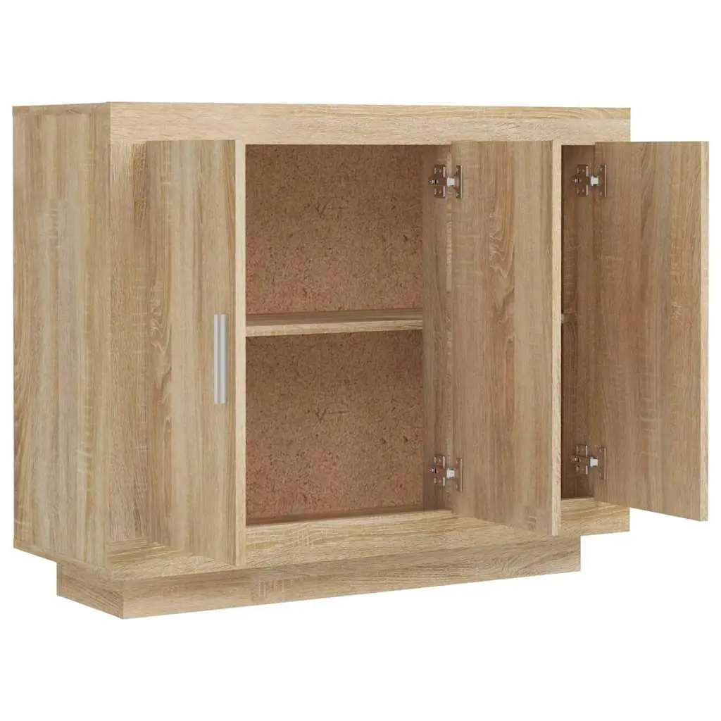 Sideboard Cabinet Brown 92x35x75 cm Engineered Wood Living Room Storage Furniture