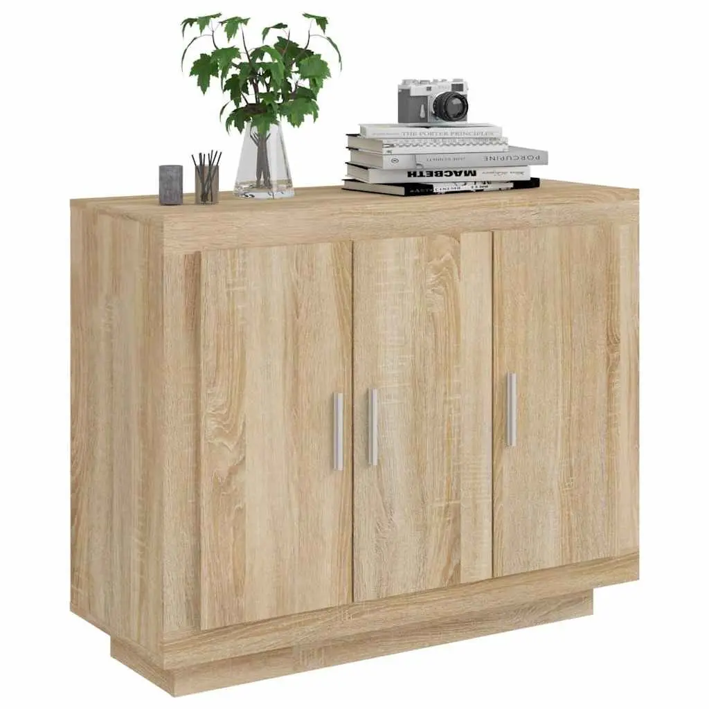Sideboard Cabinet Brown 92x35x75 cm Engineered Wood Living Room Storage Furniture