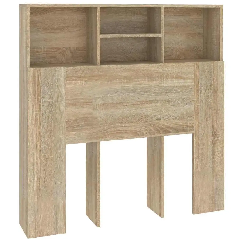 Sonoma Oak 100cm Brown Headboard Cabinet for Storage