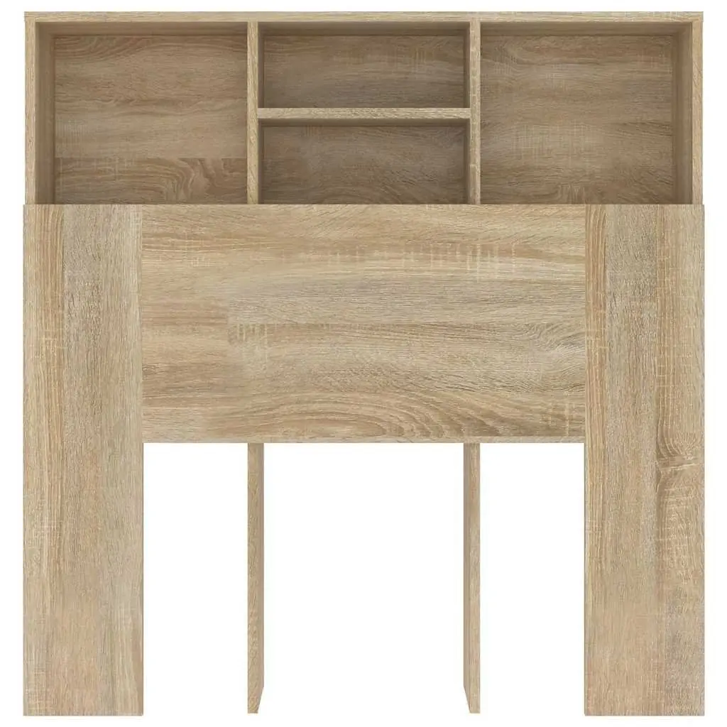Sonoma Oak 100cm Brown Headboard Cabinet for Storage