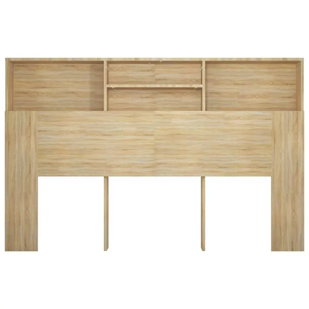 Brown 160cm Headboard Cabinet for Bed Storage